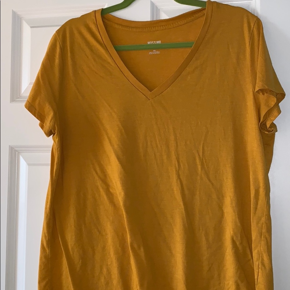 Mustard Yellow Basic V-Neck